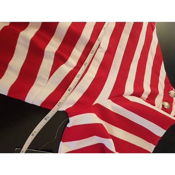 Lauren Ralph Lauren NWT nautical striped one shoulder dress size Medium  4th of - Picture 5 of 6